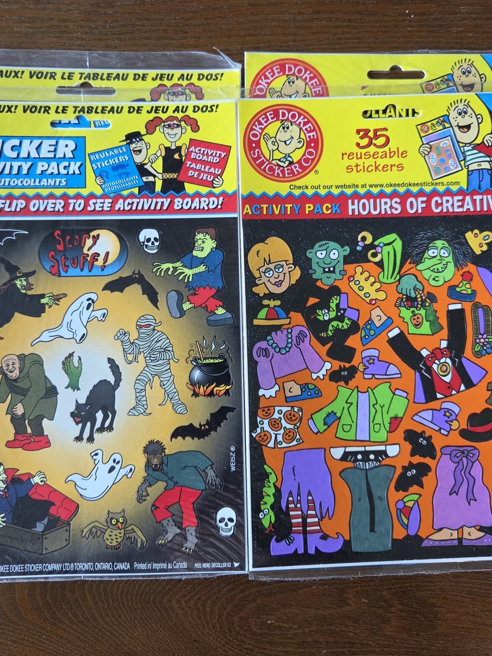 Vintage Halloween Sticker Activity Pack By Okee Dokee - Lot of 4